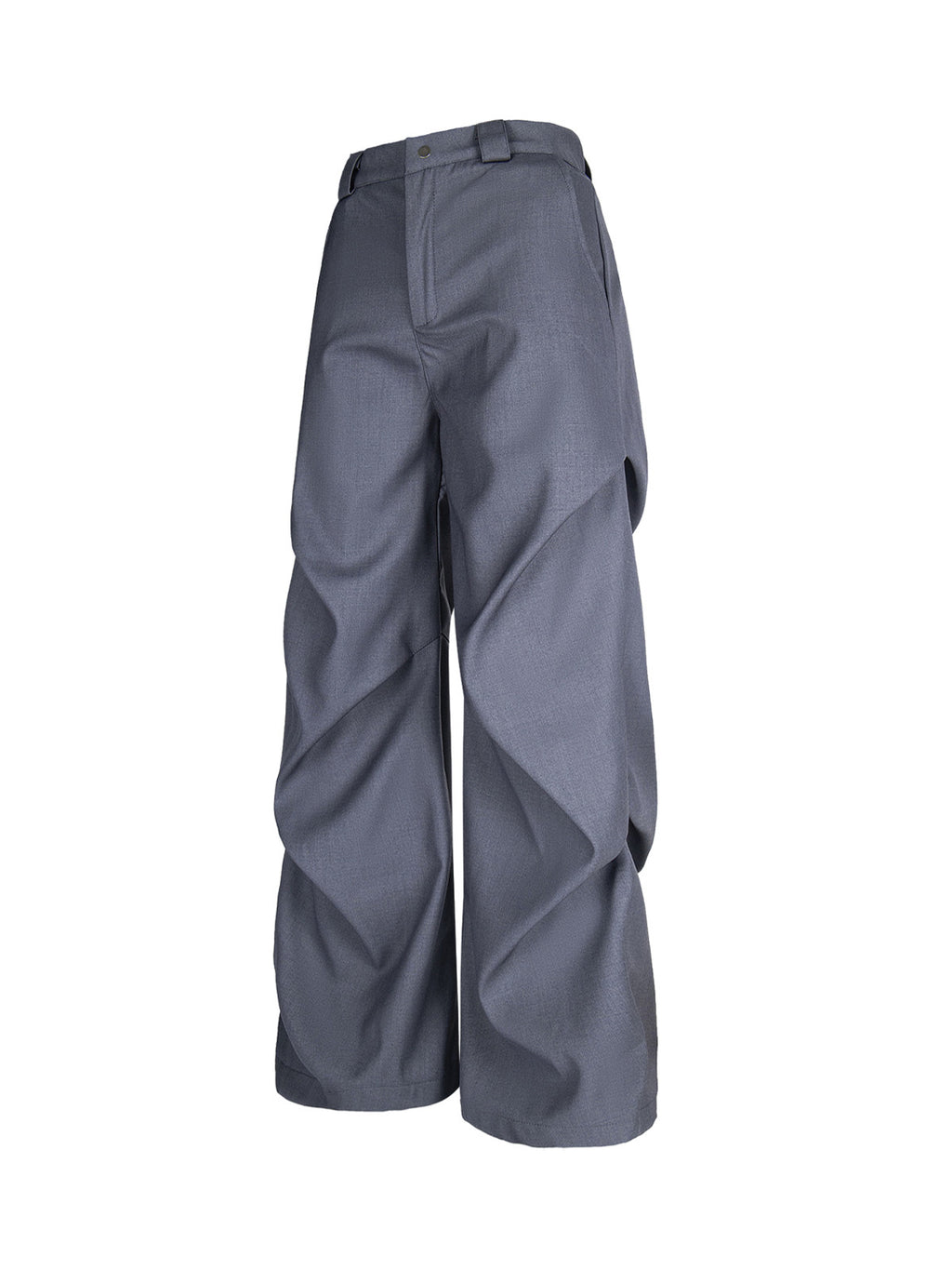 Men’s Wide-Leg Trousers, High Waist Cotton Blend Pants with Pleated Front and Pockets – All-Season Wear