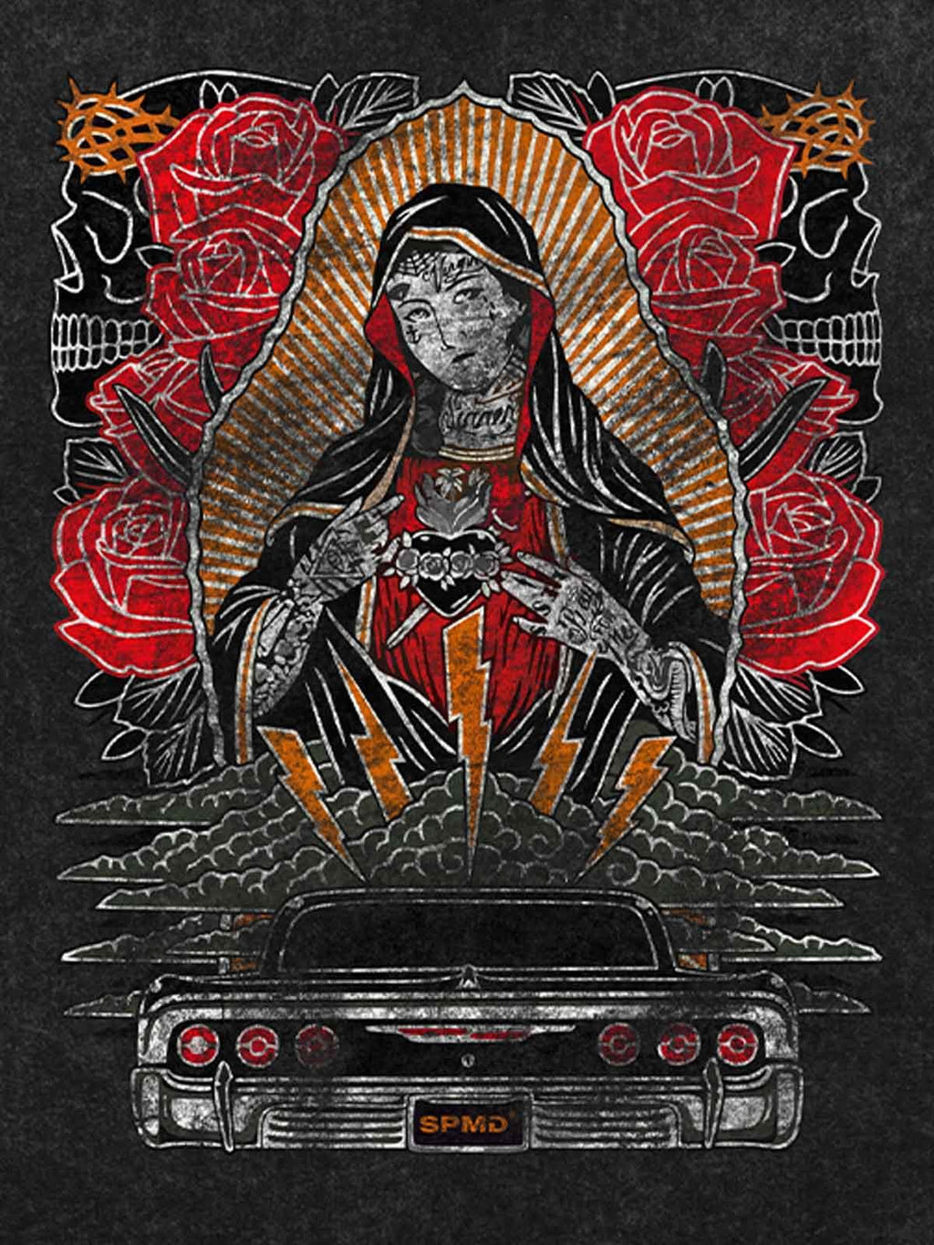 PrimeMasc Vintage-Inspired Graphic T-Shirt with Car Illustration – Casual Cotton Streetwear Tee for Spring and Summer
