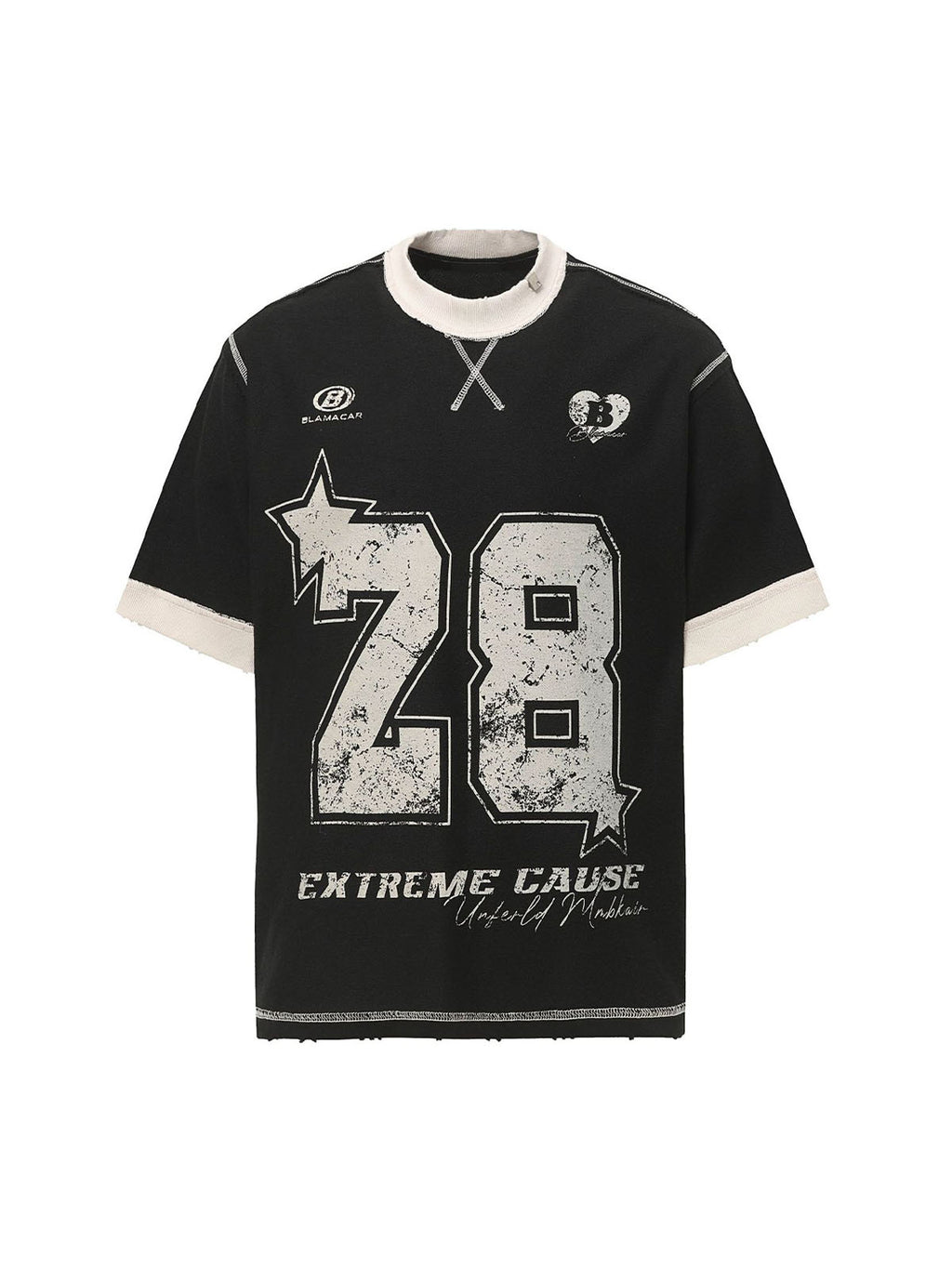PrimeMasc Distressed Graphic T-Shirt for Men – Casual and Sporty Streetwear Tee for Spring and Summer