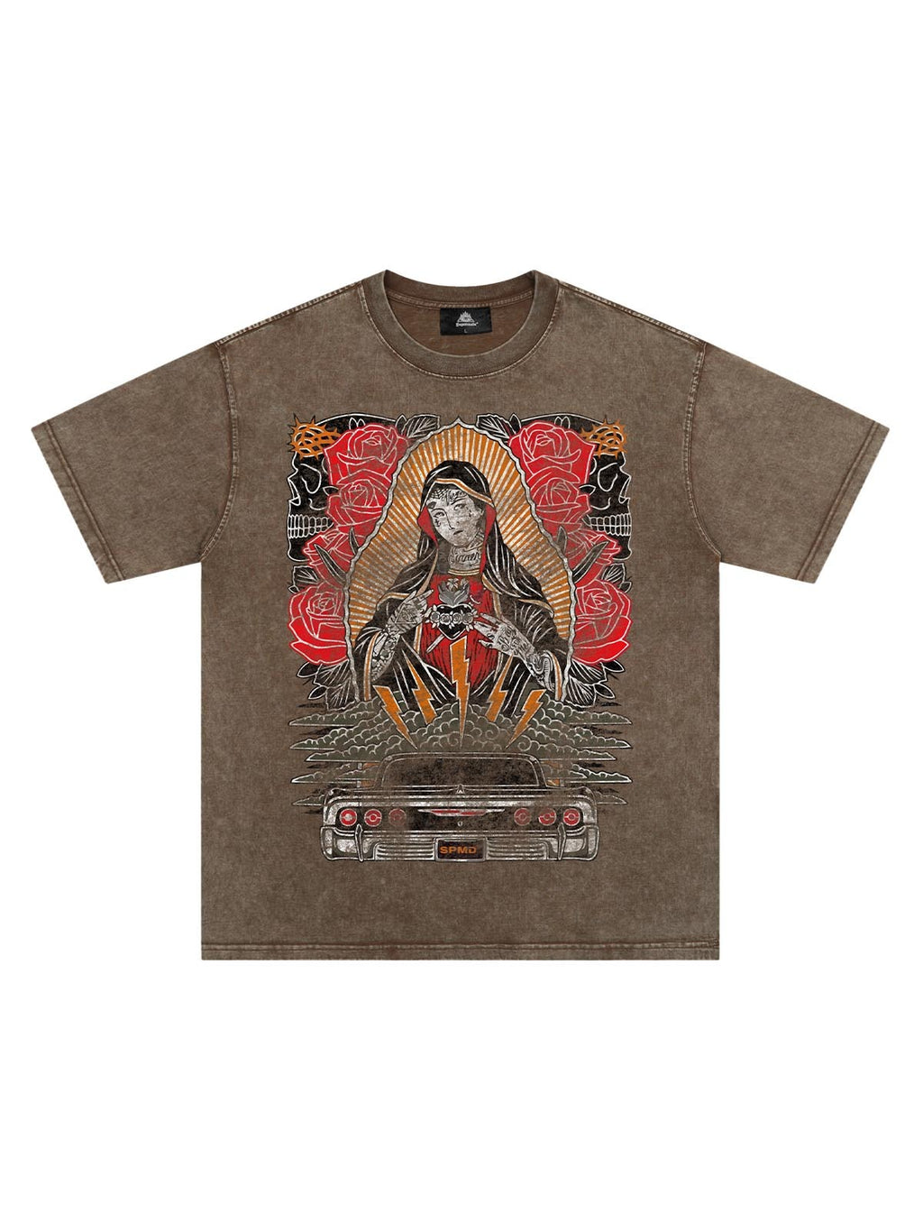 PrimeMasc Vintage-Inspired Graphic T-Shirt with Car Illustration – Casual Cotton Streetwear Tee for Spring and Summer