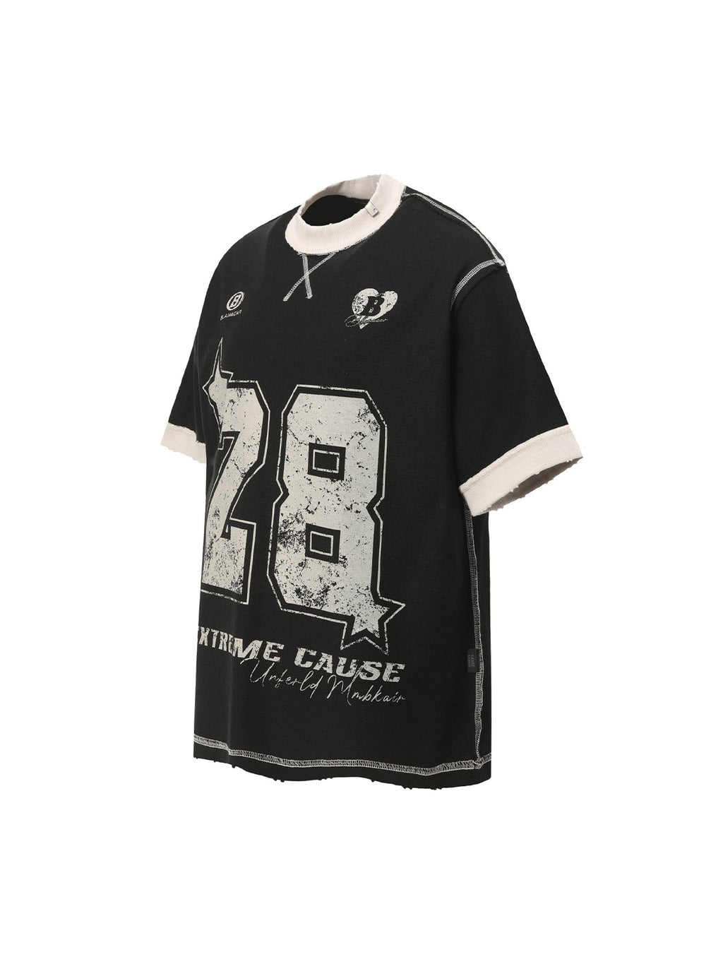 PrimeMasc Distressed Graphic T-Shirt for Men – Casual and Sporty Streetwear Tee for Spring and Summer