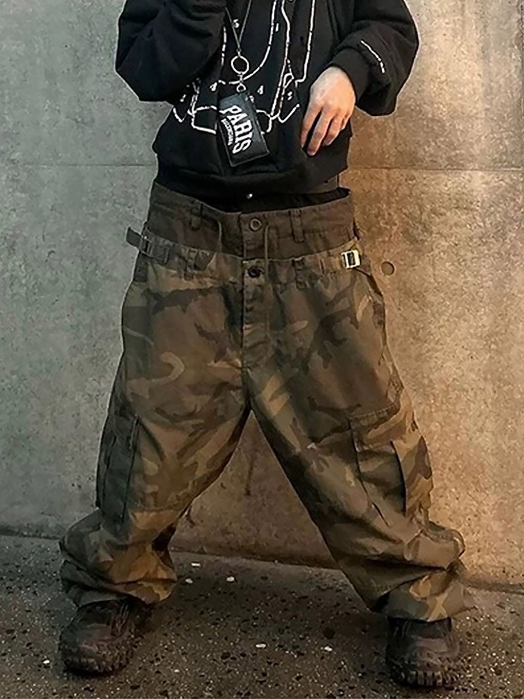 Men’s Camouflage Cargo Pants with Adjustable Waist and Multi-Pocket Design – Outdoor and Casual Wear
