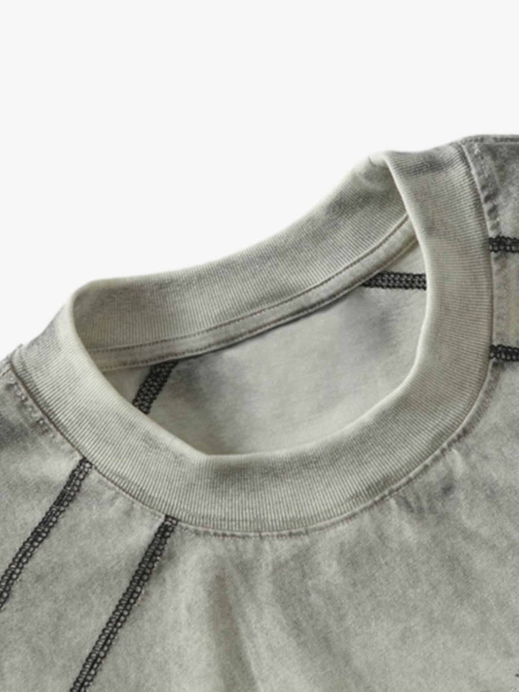 PrimeMasc Distressed Graphic Tee with Bold Number Print – Casual Sporty Cotton T-Shirt for Spring and Summer