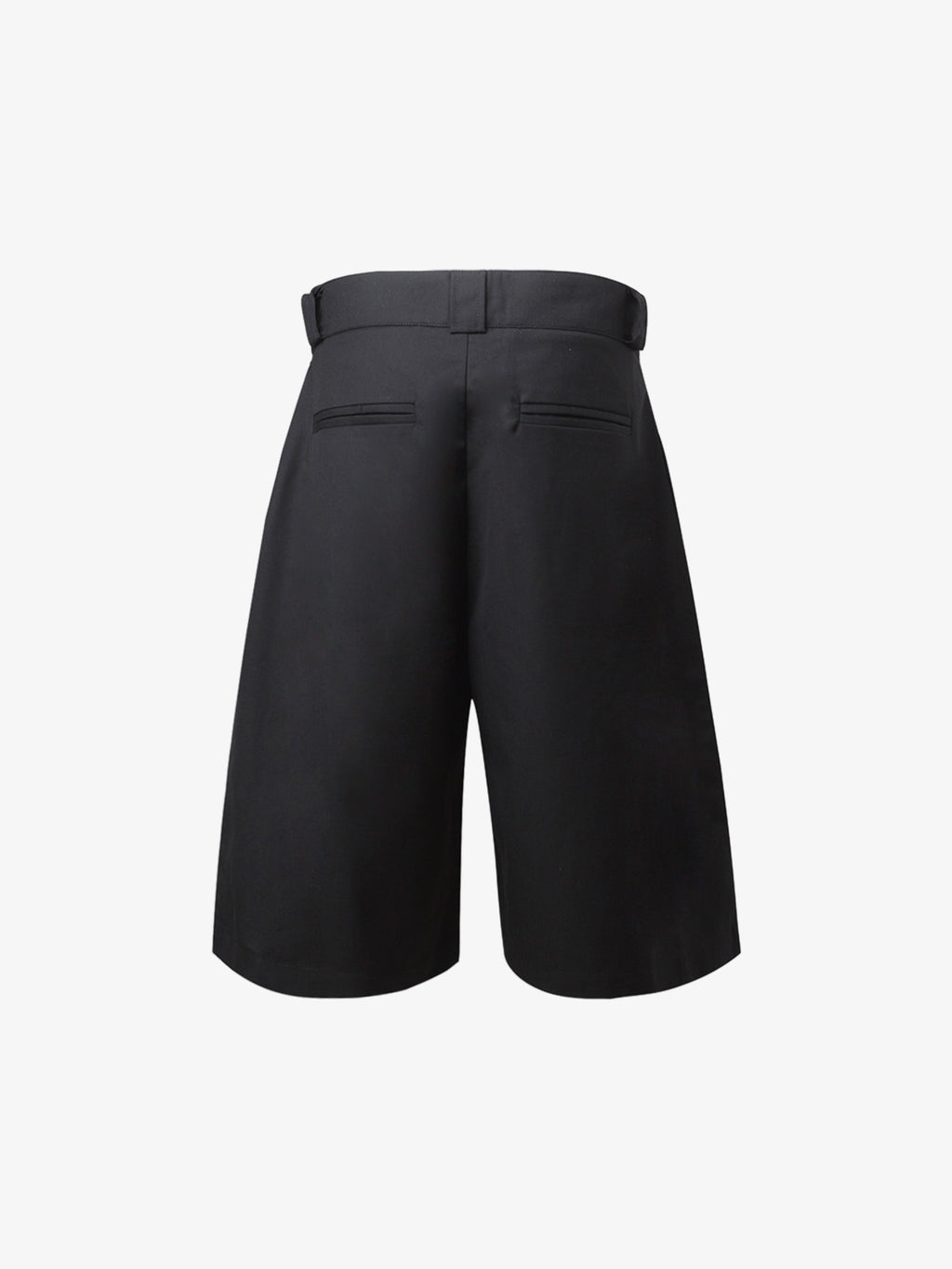 Men’s Black Wide-Leg Shorts with Tassel Detail, Asymmetric Hem – Casual Streetwear for Spring and Summer