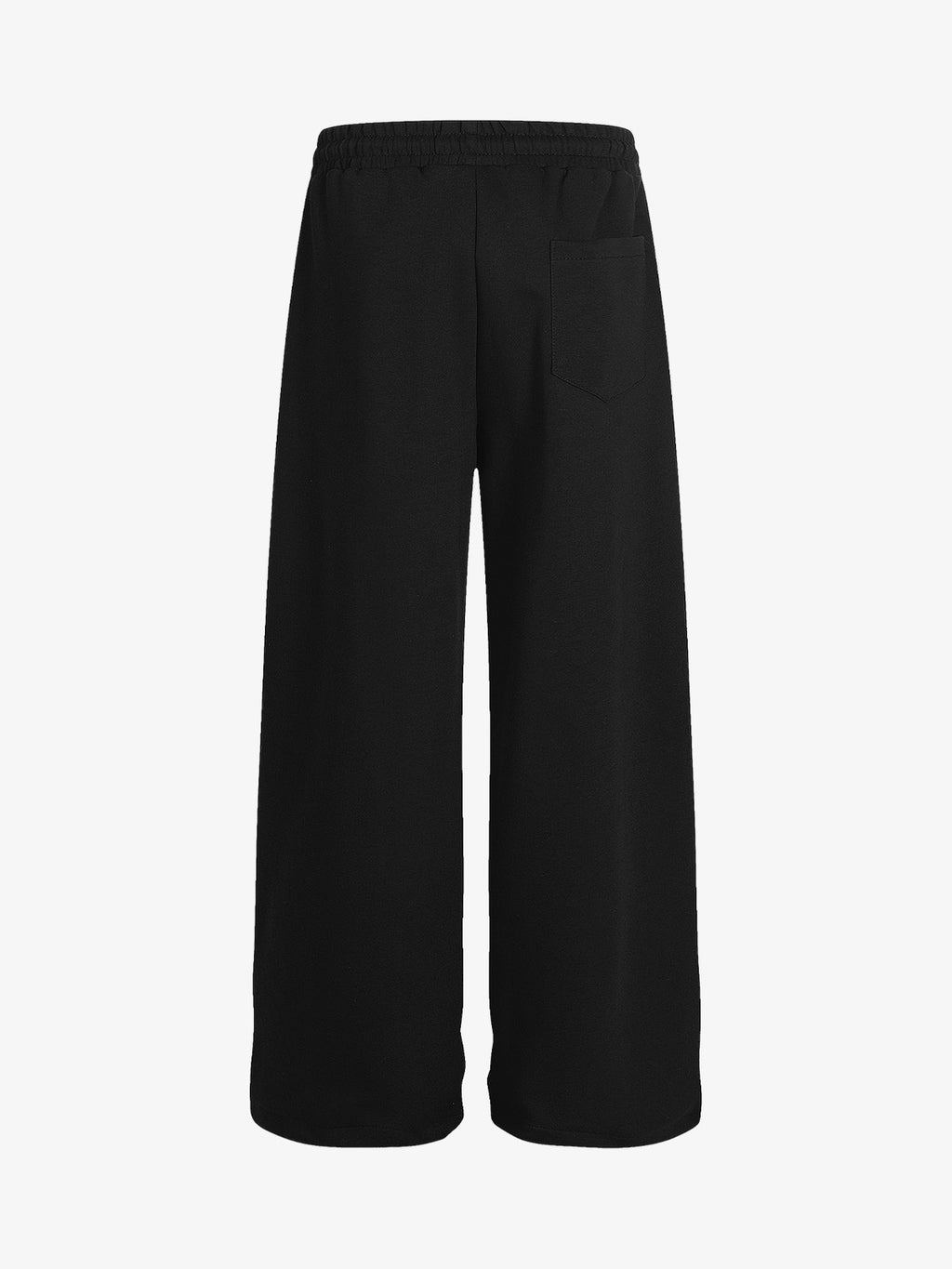 PrimeMasc Men’s Wide-Leg Lounge Pants with Embroidered Detailing, Elastic Waistband – Casual Wear for Spring, Fall, Winter