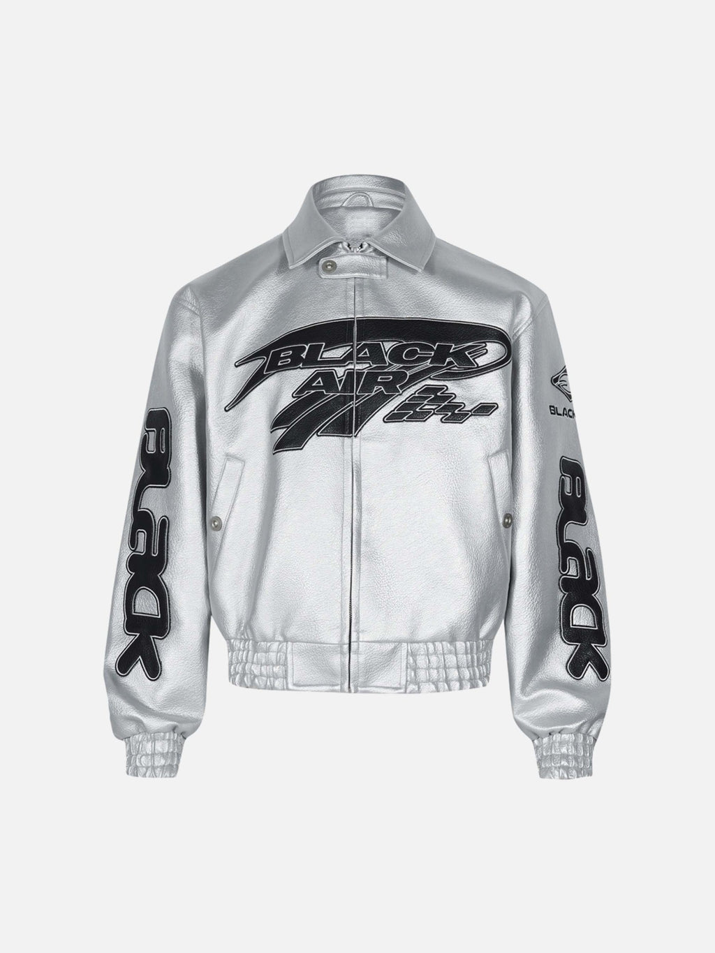 PrimeMasc Reflective Bomber Jacket with Star Graphic Print – Lightweight Satin Streetwear Jacket for Men and Women